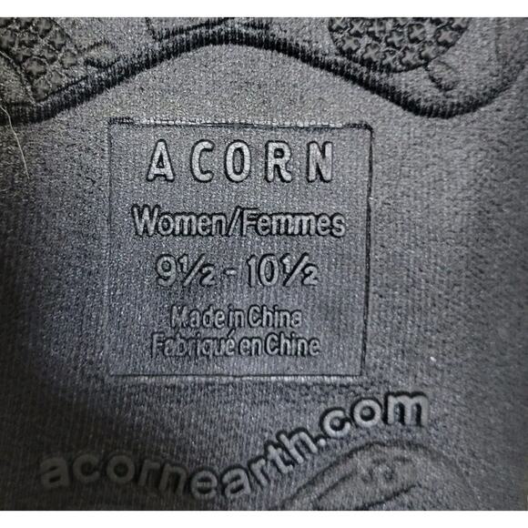 Acorn Chinchilla Collar Black Wool Gray Faux Fur Collar Lining Slippers 9.5/10.5 - Picture 9 of 9